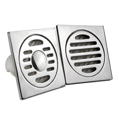 bathroom shower odor-resistant brushed nickel finish 304 stainless steel floor drain