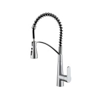 High Quality Single Hole Chrome Plated Brushed Nickel Kitchen Taps Supplying Hot Cold Water Kitchen Faucet With Spring