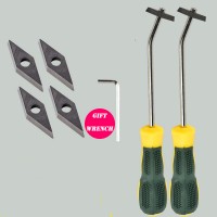 Tungsten steel diamond head*2 +blade*4 grout remove tool with screwdriver handle with wrench*1