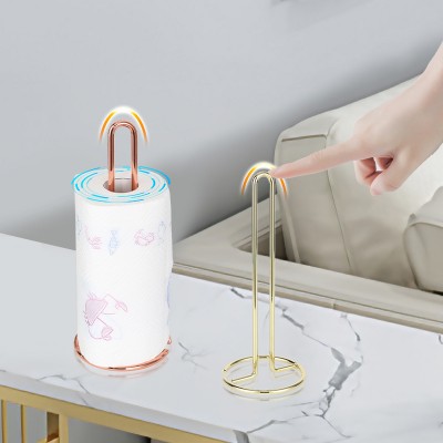 Kitchen Bathroom Standing Roll Paper Towel Holders Toilet Tissue Holder